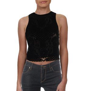 Free People Velvet Halter Sleeveless Crop S